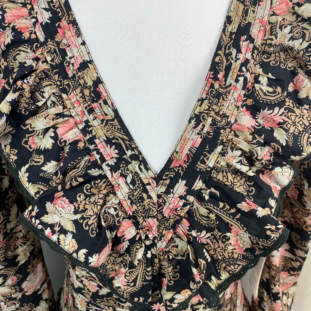 St. Roche Belladonna Floral Hatfield Mini Dress Size 2 $370 Organic Cotton - Picture 7 of 14
